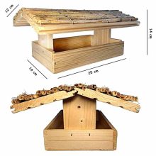 Téllimadár etető - Nádfedeles Közepes16x33x15cm