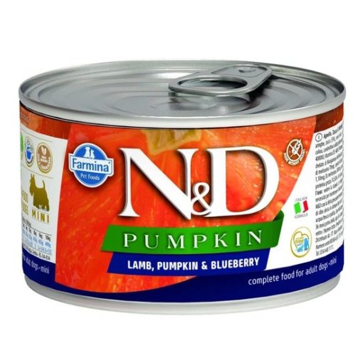 N&D Dog Pumpkin konzerv Mini Adult Bárány&Áfonya Sütőtökkel 140g
