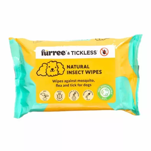 PAWISE Fürree Wipes kullancs és szúnyogriasztó nedves törlőkendő