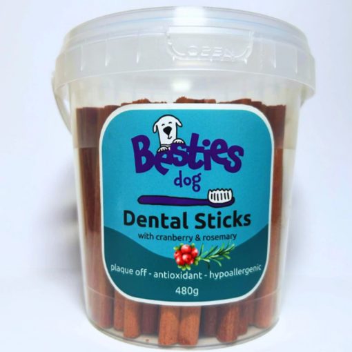 BESTIES DOG Dental Sticks Fogtisztító rudak 480g Hypoallergen