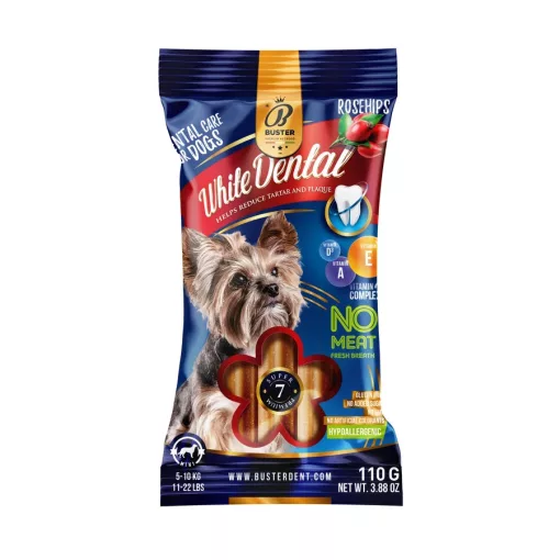 BUSTER Dental fogtisztító kutyáknak  180g Csipkebogyós