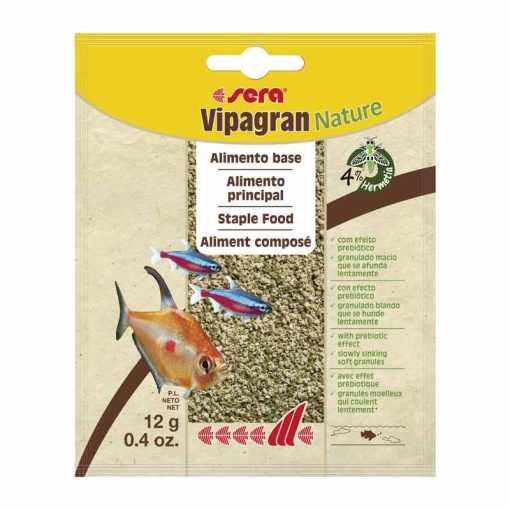 SERA Vipagran Nature 12g granulált haleledel akváriumi halaknak