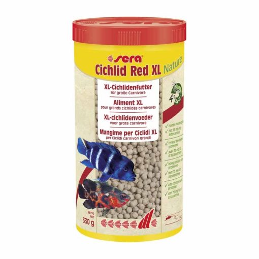 SERA Cichlid Red XL Nature 1000ml akváriumi granulált haleledel sügéreknek