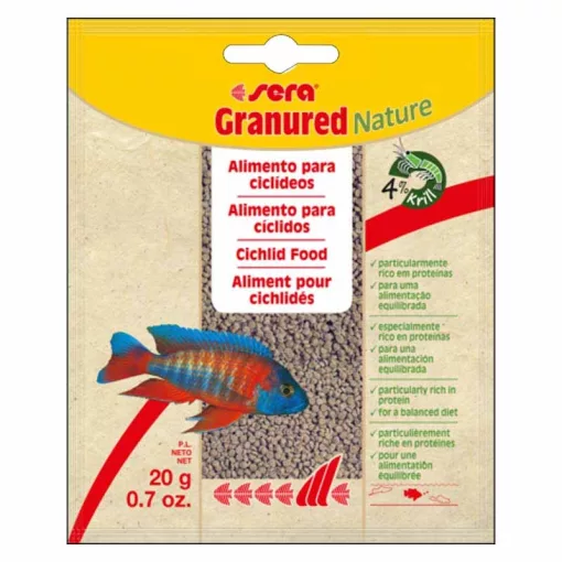 SERA Granured Nature 20g granulált haleledel húsevő sügéreknek