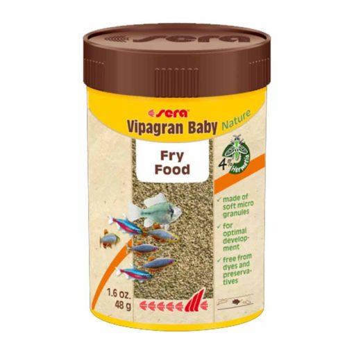SERA Vipagran Baby Nature 100ml granulált haleledel ivadék halaknak