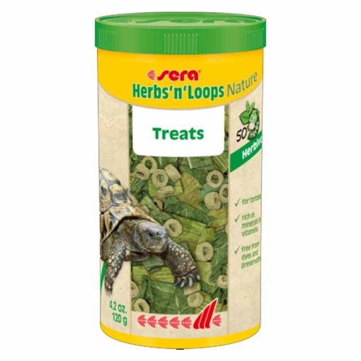 SERA Herbs'n'Loopps Nature 1000ml Finom gyógynövényekkel szárazföldi teknősöknek