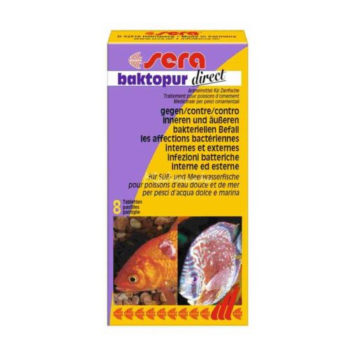 Sera Baktopur Direct 8 tabletta/400L gyógyszer akváriumi halaknak