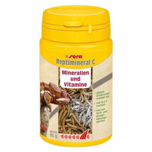 SERA Reptimineral C 100ml vitamin és ásványianyag por húsevő hüllőknek