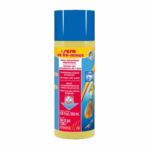 SERA pH/KH Minus 250ml/1000L karbonátkeménység/PH csökkentő akváriumokhoz