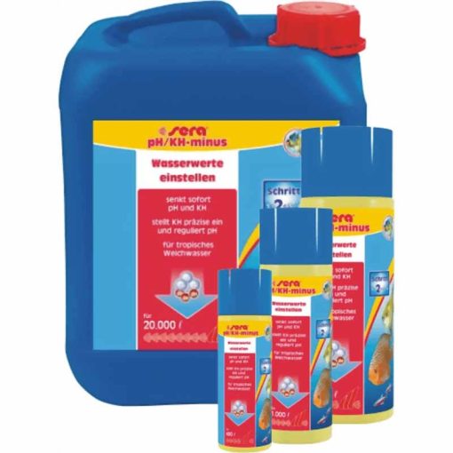 SERA pH/KH Minus 500ml/2000L karbonátkeménység/PH csökkentő akváriumokhoz