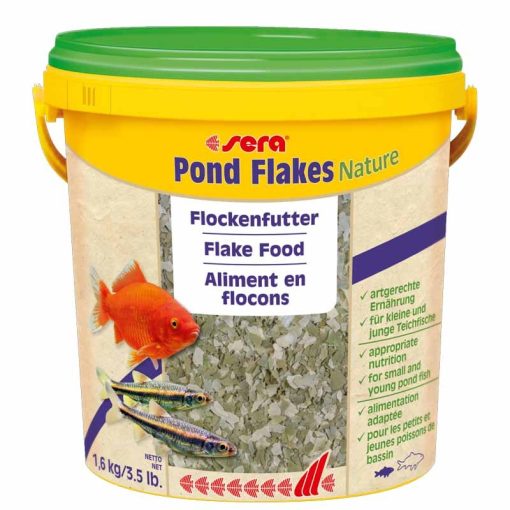 SERA Pond Flakes Nature 10L tavi lemezes heleledel