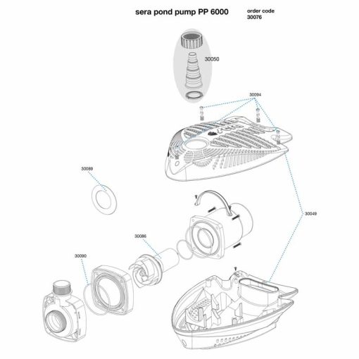 SERA Pond szűrő pumpa PP6000 65W/5600 l/h