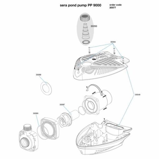 SERA Pond szűrő pumpa PP9000 140W/9500 l/