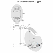SERA Marin Protein Skimmer 600 S Fehérje lehabozó tengeri akváriumokhoz