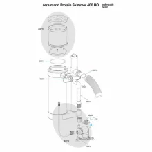 SERA Marin Protein Skimmer 400 HO Fehérje lehabozó tengeri akváriumokhoz