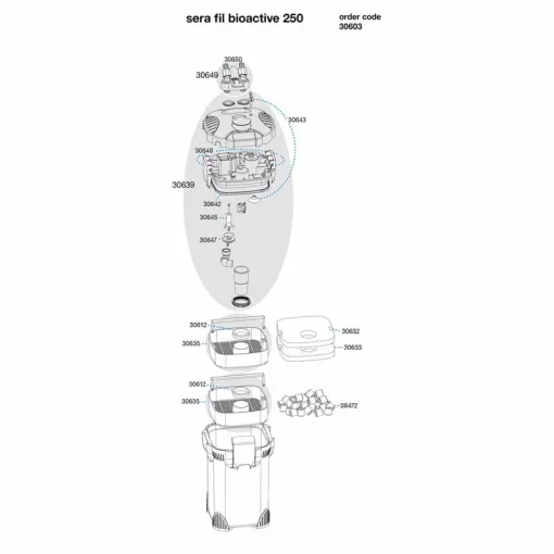 SERA Fil Bioactive 250 22W/750 l/h akvárium külső szűrő