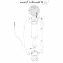 SERA Marin Protein Skimmer PS 130 Fehérje lehabozó  tengeri akváriumokhoz