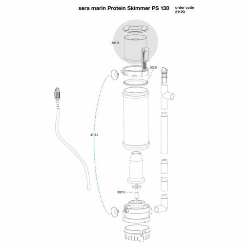 SERA Marin Protein Skimmer PS 130 Fehérje lehabozó  tengeri akváriumokhoz