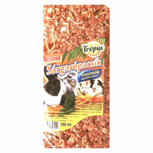 Trópus rágcsáló finomság szárított sárgarépa 450ml/130g
