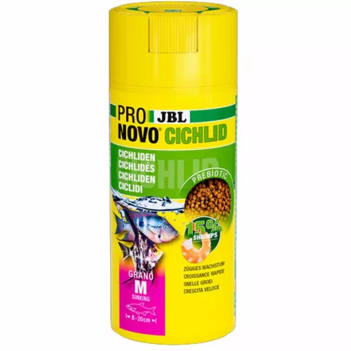 JBL PRONOVO Cichlid Grano M 250ml (CLICK) prémium eleség sügéreknek