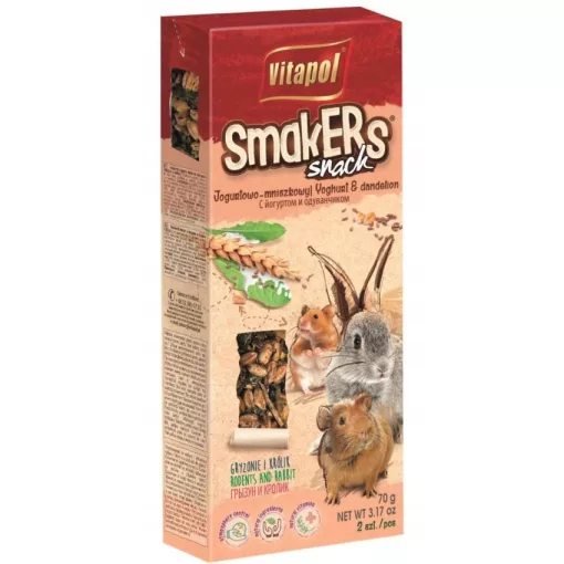 VITAPOL Smakers rúd Rágcsálóknak Yoghurt 2db 90g