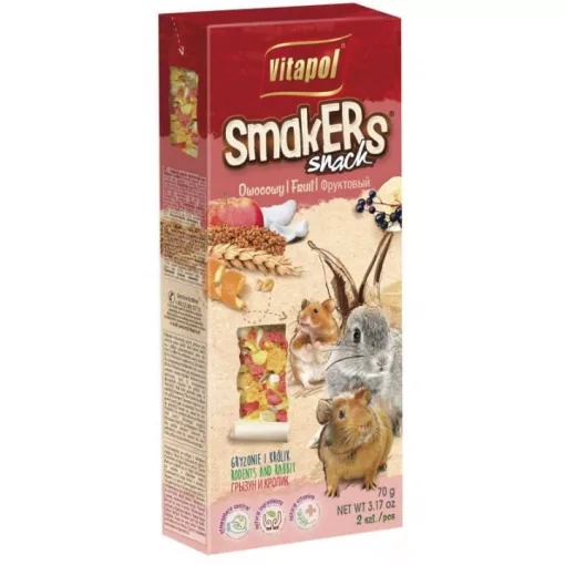 VITAPOL Smakers rúd Rágcsálóknak Mogyoró 2db 90g