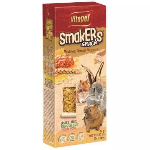 VITAPOL Smakers rúd Rágcsálóknak Méz 2db 90g