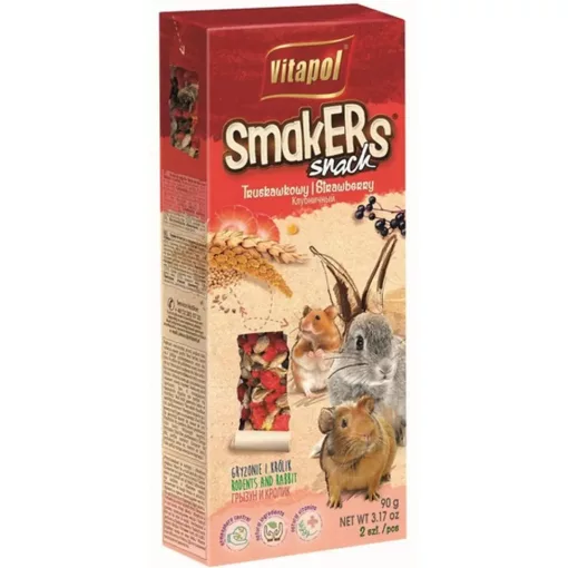 VITAPOL Smakers rúd Rágcsálóknak Epres 2db 90g