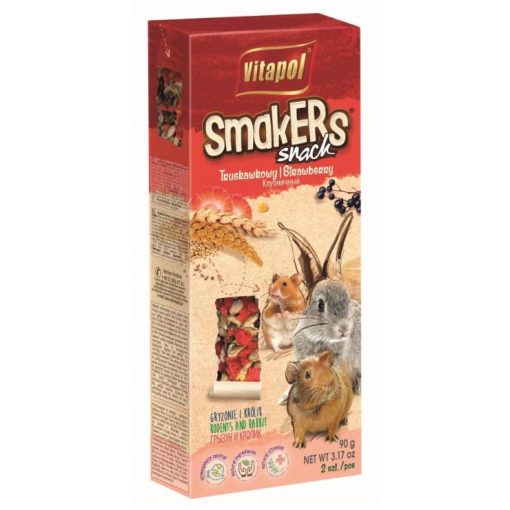 VITAPOL Smakers rúd Rágcsálóknak Epres 2db 90g