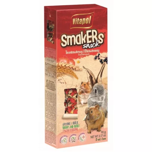 VITAPOL Smakers rúd Rágcsálóknak Epres 2db 90g