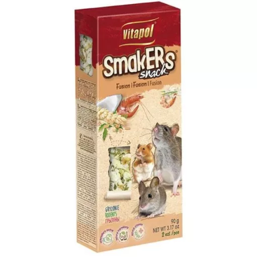 VITAPOL Smakers rúd Rágcsálóknak Rák+Schrim 2db 90g