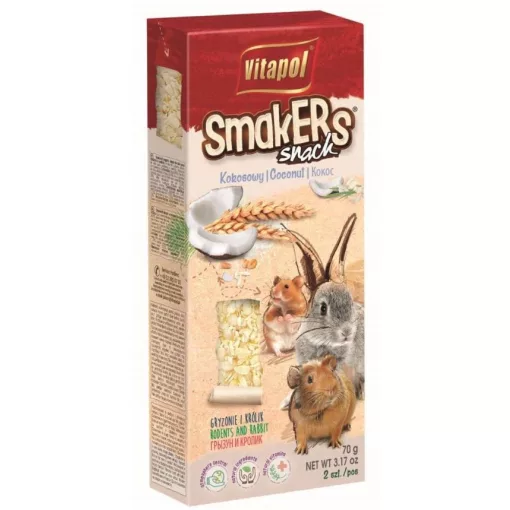 VITAPOL Smakers rúd Rágcsálóknak Kókusz 2db 90g