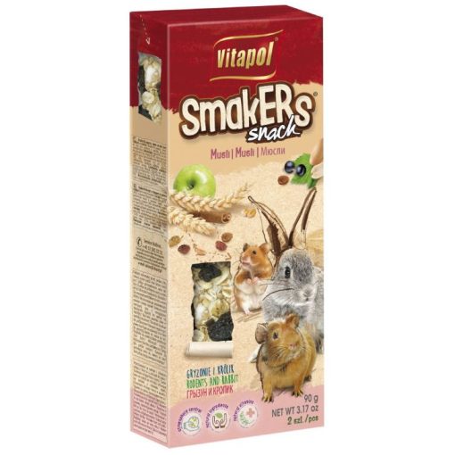 VITAPOL Smakers rúd Rágcsálóknak Műzli 2db 90g