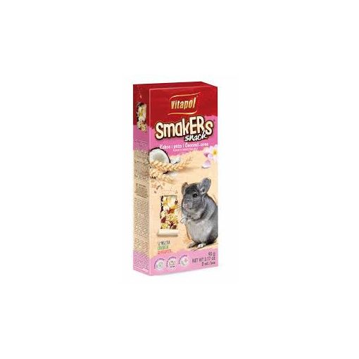VITAPOL Smakers rúd csincsillának kókusz/rózsaszirom 2db 90g