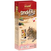 VITAPOL Smakers rúd degunak dió/gyümölcs/rózsa szir. 2db 90g