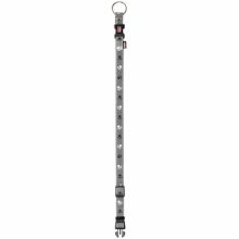 TRIXIE kutya nyakörv Reflect Fényvisszaverő S-M (30-45 cm/15 mm) Tappancsos Szürke/Fekete