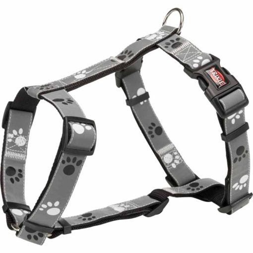 TRIXIE Silver Reflect H hám S-M (40-65cm/20mm) Fényvisszaverős