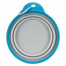 TRIXIE összecsukható szilikon tál utazáshoz 0,5L/14cm Fém karabinerrel