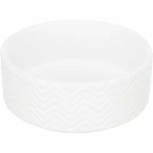 TRIXIE kerámia tál fehér nyomott mintával 0,4l/13cm