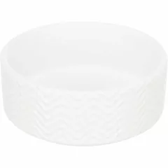 TRIXIE kerámia tál fehér nyomott mintával 0,9l/16cm