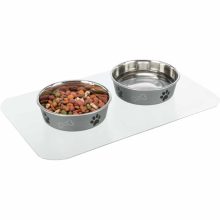 TRIXIE fém tál Műanyaggal Bevont Tappancs mintás KÉK 0,8L/17cm