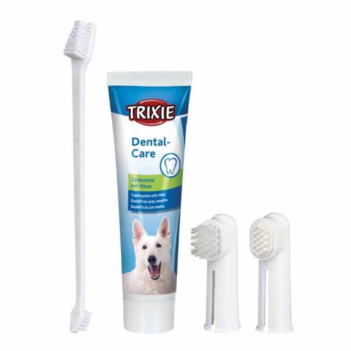 Trixie fogkrém+Fogkefe szett  kutyának