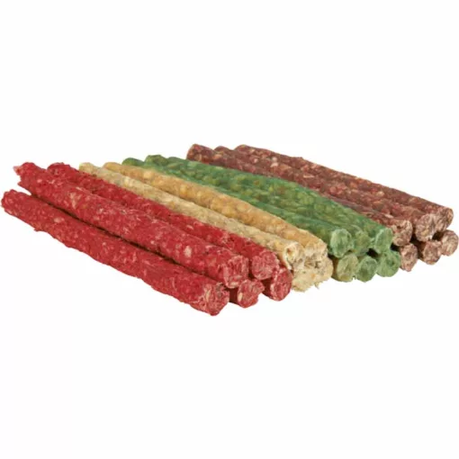 TRIXIE DENTACARE Rágóropi Vegyes Színben 12cm/9-10mm/100db Jutalomfalat kutyáknak