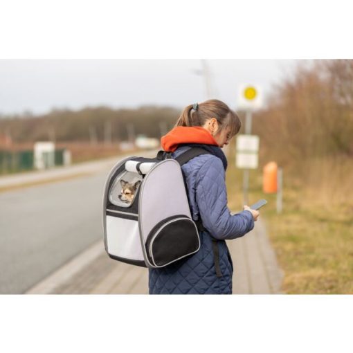TRIXIE szállítótáska Chloe Backpack szürke/kék 39x43x27cm max:8kg