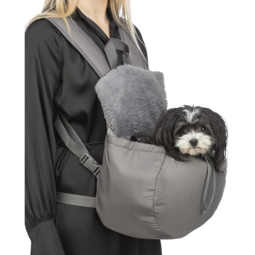 TRIXIE szállítótáska Molly front carrier Szürke 25x38x17cm max.4kg-ig kutyák részére