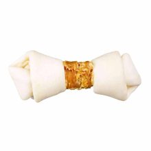 KT TRIXIE DENTAFUN Csomózott Csont Csirkés 11cm/  70g 2db Jutalomfalat kutyáknak