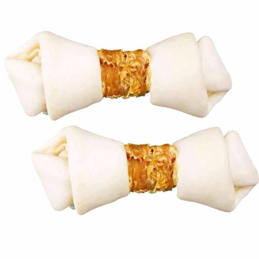 KT TRIXIE DENTAFUN Csomózott Csont Csirkés 11cm/  70g 2db Jutalomfalat kutyáknak
