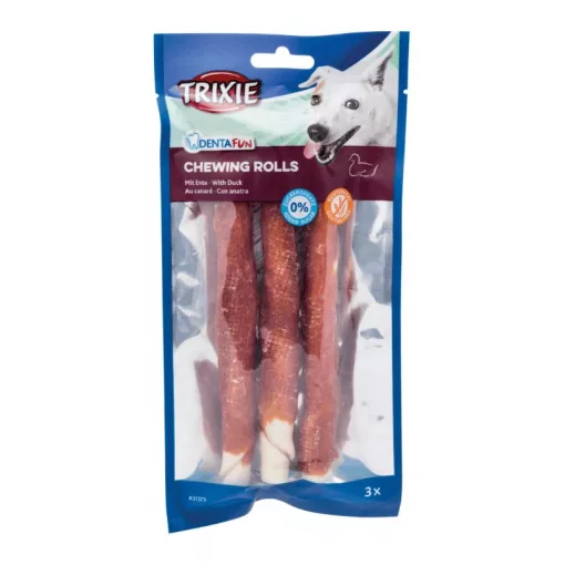 TRIXIE DENTAFUN rágórúd Kacsás 17cm/140g   3db Jutalomfalat kutyáknak