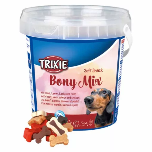 TRIXIE SOFT SNACK Bony Mix Vödrös 500g jutalomfalat kutyáknak