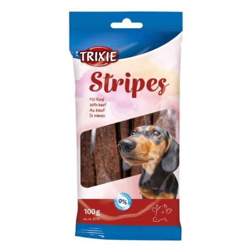 Trixie jutalomfalat kutya SNACK Stripes Light Marhás 10db/100g